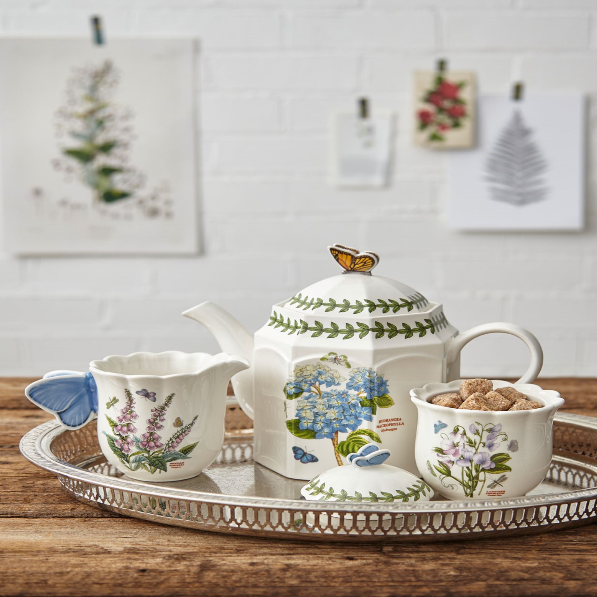 Botanic Garden Bouquet 3 Piece Tea Set image number null